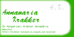 annamaria krakker business card